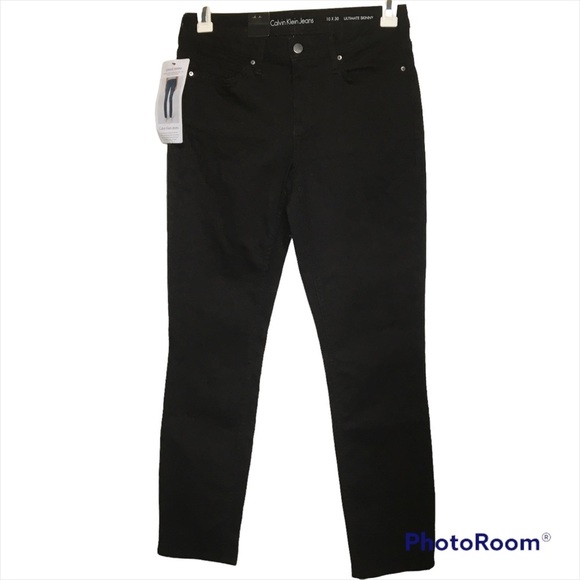 Calvin Klein Jeans Denim - NWT Calvin Klein Womens Black Ultimate Skinny Jeans Size 10 x 30